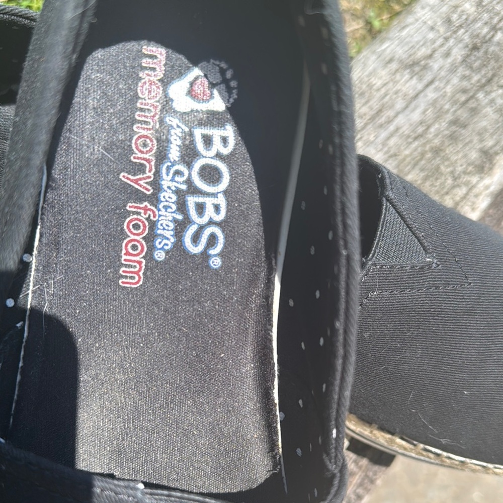 Bob’s Memory foam Women’s Black Canvas Espadrilles 8.5 GUC - Picture 5 of 5